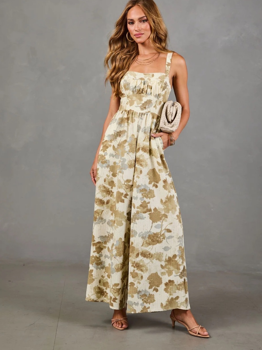 VICI Serene Pathway Abstract Print Jumpsuit